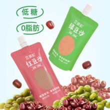 夏日沁爽！豆源和 低糖0脂红豆沙/绿豆沙 160g*10袋