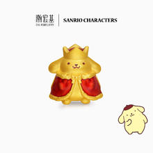 七夕甜蜜礼：CHJ JEWELLERY 潮宏基 三丽鸥布丁狗黄金转运珠女足金串珠甜品硬金小版联名TK 国王布丁狗(小版)券后774.6元
