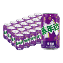美年达 多口味 碳酸饮料 330ml 葡萄味 24罐25.51元