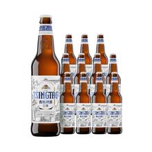 青岛啤酒 TSINGTAO 精酿全麦白啤瓶装500ml*12瓶 （拍2赠白啤330ml*6罐）