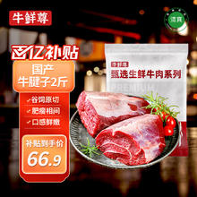 牛鲜尊 国产黄牛原切牛腱子 净重2斤 生鲜牛肉 炖煮健身食材 真原切60.23元