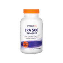OmegaViaOmega-3鱼油软凝胶500毫克 120粒 关节润滑抗炎护心血脂健康372.7元 (每满300减30,券后省40)