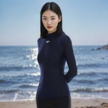 速比涛 女士长袖游泳衣游泳上衣保守度假海边泳衣女子泳装66元包邮