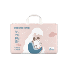 巴布豆（BOBDOG）梦的初语拉拉裤L号34片尿不湿【品牌直供 安心品质】