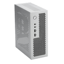 SKTC A09迷你台式机ITX17*17主板小1U电源3.8L全新HTPC电脑空机箱可立可卧 银色USB2.0