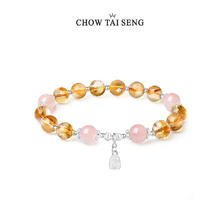 CHOW TAI SENG 周大生 限时优惠！只限今天 普陀山黄水晶手串 喜乐款券后185.46元