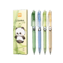 得力 熊有成竹 按动中性笔 0.5mm 黑色 4支/盒3.92元包邮（需凑单）