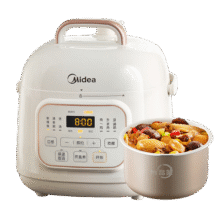 美的（Midea）迷你小白锅电高压饭煲1.8L开学宿舍1-3人 智能预约一键调节压力锅开盖火锅煲汤炖煮多功能MY-E220229元 (券后省20,月销2000+)
