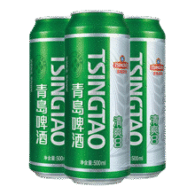 青岛啤酒（TsingTao）清爽系列原麦汁浓度8°P听装罐装啤酒 500mL 24罐 整箱装84元 (券后省20)
