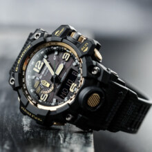 CASIO旗舰店 卡西欧大泥王黑金手表男G-SHOCK限量太阳能运动手表电波六重感应石英表 男 GWG-1000GB