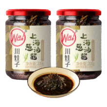 川娃子葱油酱拌面酱拌饭酱 上海风味调味酱 黑葱油汁 200g*2瓶