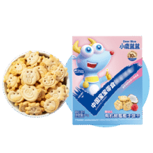 小鹿蓝蓝婴幼儿有机树莓椰子饼干 宝宝零食有机饼干淡口味9种动物造型80g