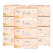 plus会员：洁柔抽纸粉face纸巾纸抽 3层 100抽*12包20.61元