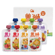 盖狮果泥礼盒西梅蓝莓混合口味100g*8袋儿童零食袋装果汁139元 (券后省20,月销1w+)