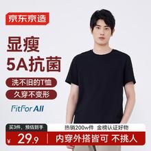 京东京造 男士圆领短袖T恤 694159277140122.91元