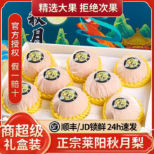 正宗山东秋月梨新鲜梨子当季冰糖甜梨雪梨蜜梨现摘整箱5斤-精选商超级大果300g+净4.5斤13.6元（需领券）
