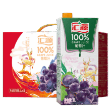 汇源 无添加纯果汁100%葡萄汁 健康营养饮料1L*6盒节日囤货整箱礼盒52.91（需领券）