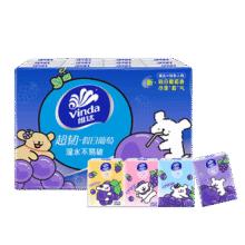 维达（Vinda）手帕纸便携式纸巾小包装葡萄淡香味4层7张加厚口袋随身面巾纸 修狗假日葡萄香 4层 7张*24包8.9元 (券后省1)