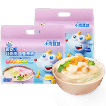 小鹿蓝蓝婴幼儿谷物肉蔬营养面宝宝辅食面条加钙加锌6个月以上宝宝面450g 元气款*2【36小袋】