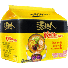 88Vip:汤达人 酸酸辣辣豚骨面 5袋*2件24.75元（合12.38元/件，返8元猫超卡后）