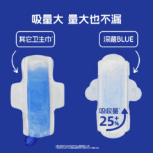 她研社日用夜用卫生巾安睡裤 干爽吸收快透气姨妈巾 深藏blue【240mm8片装】36元（需领券，合7.20元/件）
