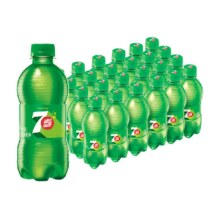 再降价：百事可乐 7喜柠檬味碳酸饮料300ml*24瓶25.15元+淘金币2.2元