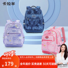 卡拉羊【1-4年级书包】18L轻便游学包高颜值小学生书包双肩包背包CX2832 A款-薰衣草紫爱丽丝209元 (券后省20)