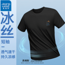 Jeanswest 真维斯 男士冰丝网眼短袖T恤￥15.53