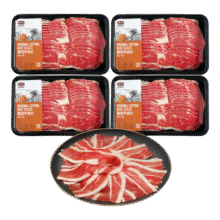 农夫好牛巴西原切牛肉片谷饲上脑片火锅烧烤食材肥牛片生鲜冷冻净重1200g 【2件7折】巴西牛肉片300g49元