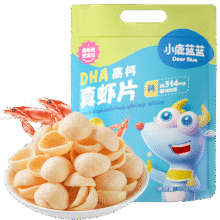 小鹿蓝蓝DHA高钙真虾片 宝宝儿童零食 虾片磨牙饼干零食脆片10小袋120g19.9元 (券后省10,月销1w+)