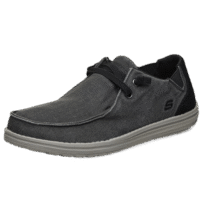 斯凯奇（Skechers）七夕礼物男鞋夏季一脚蹬帆布鞋商务通勤休闲软底板鞋66387