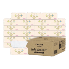 妮飘花漾欣情抽纸3层100抽*24包抽取式纸面巾餐巾纸家用整箱 3层 100抽*24包40.8元 (满2件9折,券后省9)