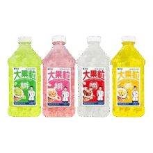 【大果粒椰果捞】葡萄荔枝水蜜桃菠萝果粒果汁饮料 1L*2瓶 菠萝味4.9元（合2.45元/瓶）