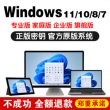 win10 11专业版密钥激活码Windows11家庭企业版密钥win7旗舰激活 win10/11专业版【无限重装】 24小时咚咚自提15.7元