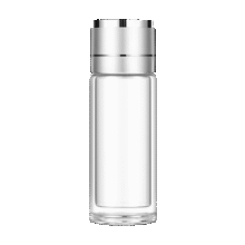 宅轻松 泡茶杯 茶水分离一键开盖双层玻璃 银色9.7元（需凑单）