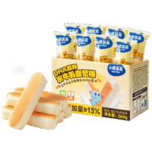 小鹿蓝蓝DHA高钙水牛乳山药面包棒宝宝零食早餐面包棒吐司260g源头直发24.9元 (满22减10,月销1w+)
