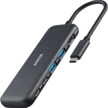 ANKER安克 Type-C拓展坞PD100W快充usb延长线hdmi转接头 通用华为苹果Macbook平板电脑等转换器 五合一129元 (月销1000+)