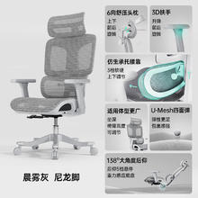 Everseat Flex6 Pro 人体工学电脑椅 晨雾灰 尼龙脚 6D扶手 重力感应底盘 四面弹特网券后558元