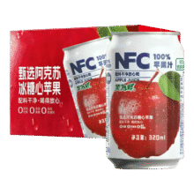京典光年100%NFC苹果汁纯鲜榨果汁饮料0添加剂 NFC100%苹果汁320ml*8瓶14.8元 (券后省15)
