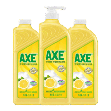 【斧头牌（AXE）】洗洁精去油污洗涤灵餐具果蔬清洗剂厨房洗碗液 柠檬1.01kg*3瓶29.9元（需领券）