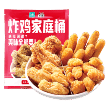 plus会员: 优形凤祥食品 炸鸡桶3.8斤 冷冻裹粉(炸鸡块+鸡米花+翅根+鸡棒)半成品 *3件84.85元（28.28元/件）