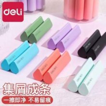 Deli 得力 彩色集屑三角橡皮5块装5.5元包邮