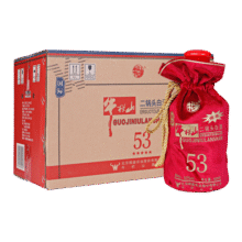 牛栏山二锅头 五星红瓷 清香型 白酒 53度 500ml*6瓶 整箱装399元