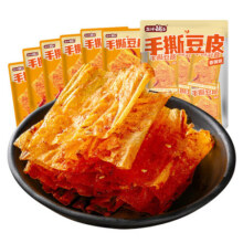 盐津铺子小零食辣片辣味辣条手撕豆皮香脆豆皮小吃小零食休闲豆干 10包 117g手撕豆皮（香辣味）9.9元 (券后省30)