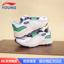 李宁童鞋PUFF V2休闲跑步鞋男女大童秋季新款柔软舒适运动鞋 标准白/蔷薇绿-5 32140元（需领券）