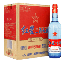 Erguotou/红星二锅头 蓝瓶绵柔8 53° 清香型 750ml 6瓶234元（需领券） 会员首购返10元京豆 到手224元