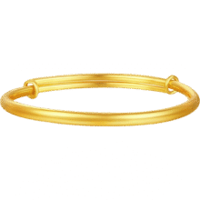 周大福素圈宝宝金饰黄金手实心镯子(工费220)约8.1g EOF1429礼物8392.9元