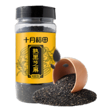 需首购：十月稻田 熟黑芝麻 200g (无添加 低温炒制 干吃 五谷杂粮 白芝麻伴侣)7.9元