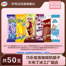 伊利巧乐兹冰工厂大布丁奶提子四个圈 共50支（3200g）