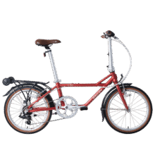 7日0点、plus会员：DAHON 大行 20英寸7速城市通勤自行车成人男女通用铝合金运动单车ZAA071 棕红色